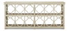 Quatrefoil Bookshelf Console Table, by Sarreid, 1'4" length x 6'6" width x 2'11" height thumbnail 3
