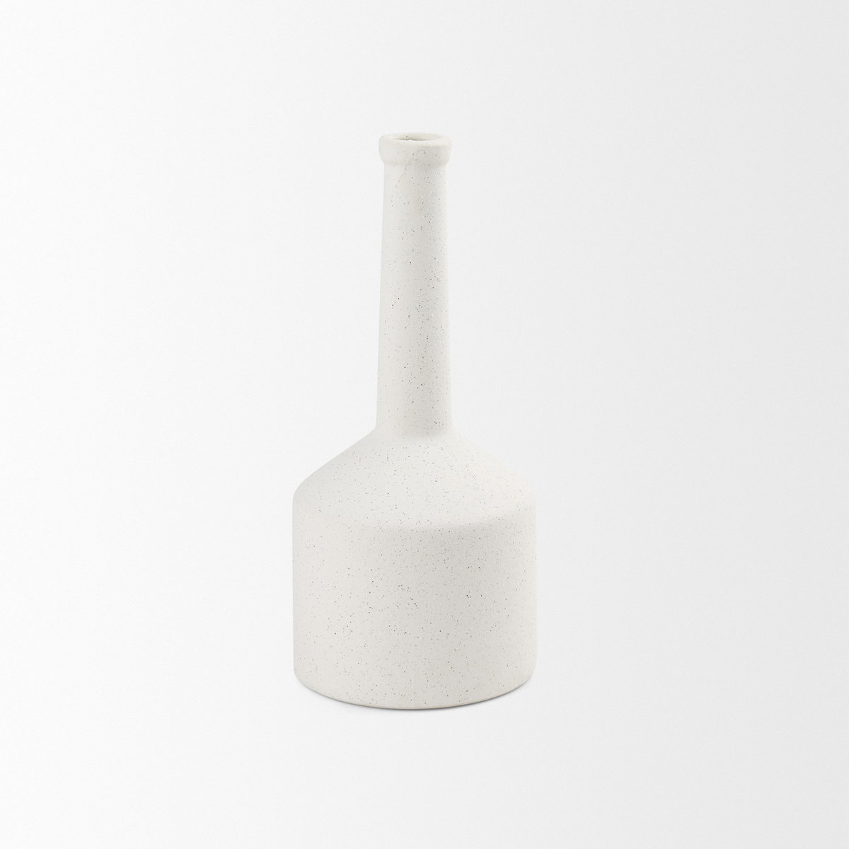 Burton 14.2H Medium White Ceramic Jug Vase, by Mercana, 5.51" length x 5.51" width x 12.6" height View 4