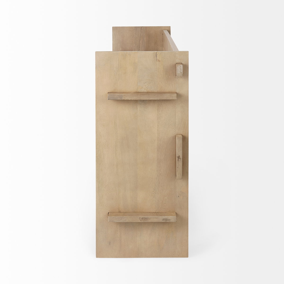 Aida Light Brown Wood Console Table, by Mercana, 76" length x 16" width x 36" height View 6