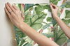 Banana Leaf White & Green Peel & Stick Wallpaper, by York Wall, 20' length x 2'3" width x 0.02" depth thumbnail 8