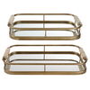 Rosea Brushed Gold Trays, S/2 thumbnail 3