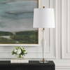 Colette White Stone Table Lamp, by Uttermost, 14" width x 35.5" height x 14" depth thumbnail 4