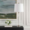 Colette White Stone Table Lamp, by Uttermost, 14" width x 35.5" height x 14" depth thumbnail 4
