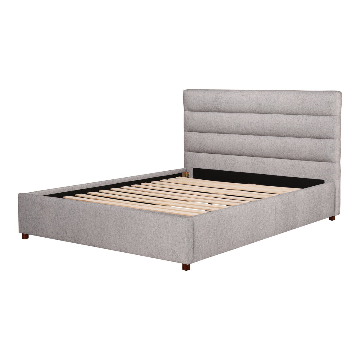 Takio Queen Bed Light Grey, by Moe's Home, 65" width x 44.5" height x 87" depth View 4