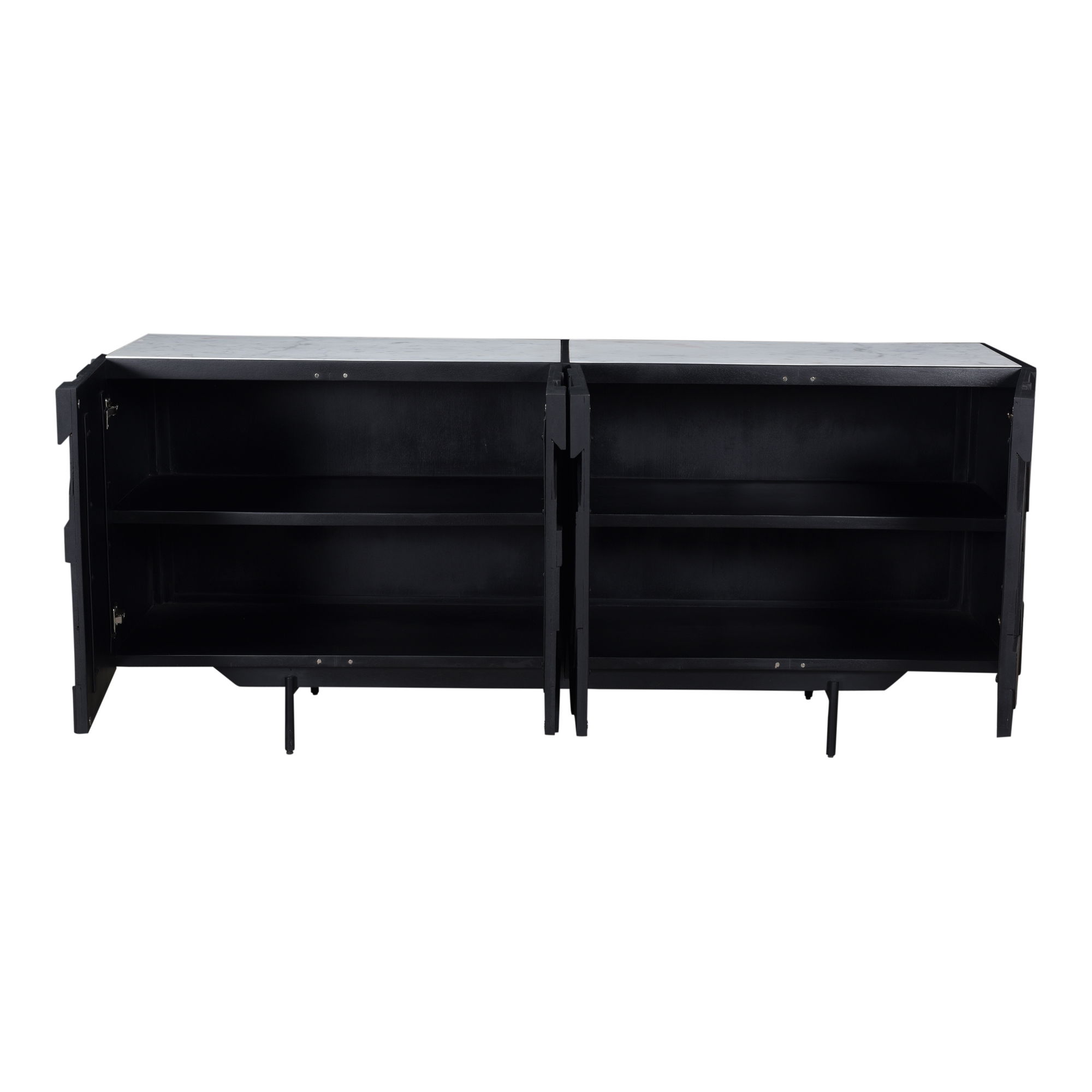 Kattan Sideboard Black, Cabinets & Sideboard by Moe's Home, 72" width x 31" height x 19" depth View 4