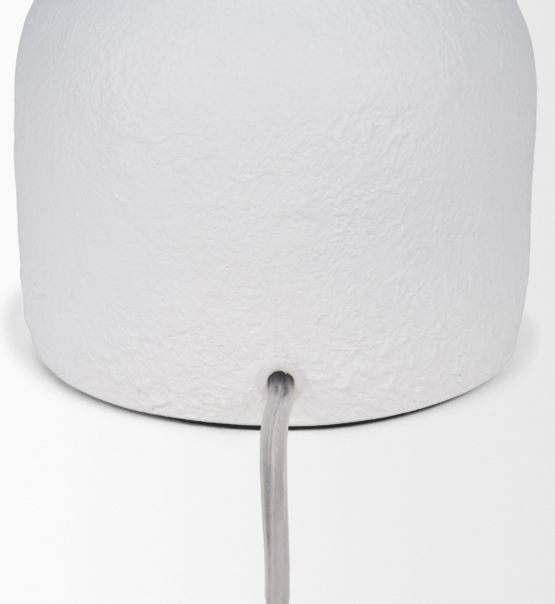 Everly   White Cement with Beige Shade Table Lamp, by Mercana, 15" length x 15" width x 27.5" height View 9