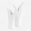 Leafscape White Vases Set/2, by Uttermost, 7.75" width x 15" height x 5.94" depth thumbnail 1