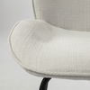 Inala White Fabric Seat Black Metal Frame Dining Chair thumbnail 8