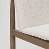 Cavett Curved Back Dining Side Chair | Cream Boucle with Wood, Dining Chair by Mercana, 18" length x 24.21" width x 33.46" height thumbnail 15