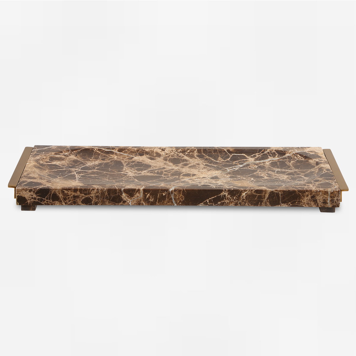 Marble Tray Crest, Decorative Tray by Uttermost, 18.87" width x 1.37" height x 7" depth View 1