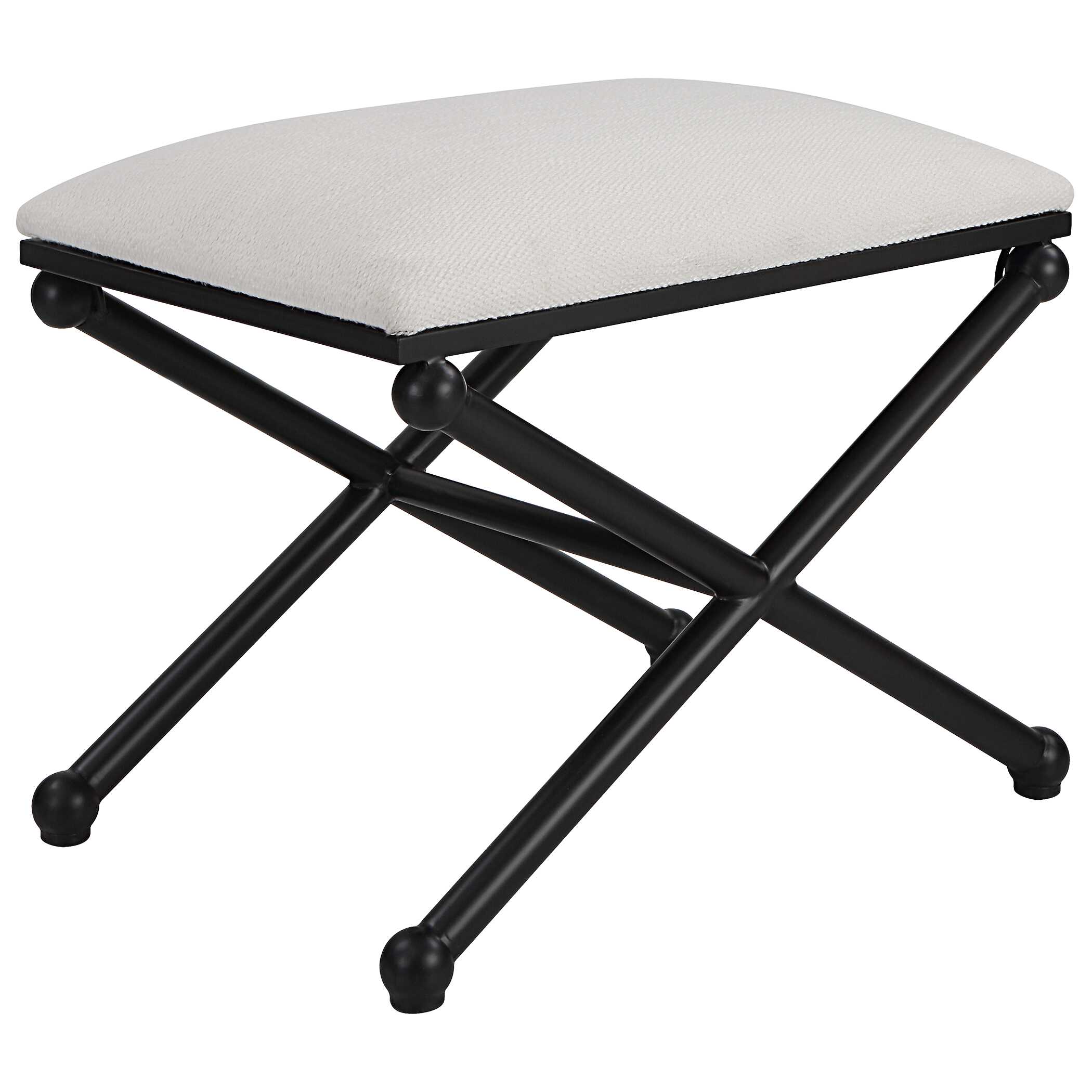 Andrews White Small Bench large image 