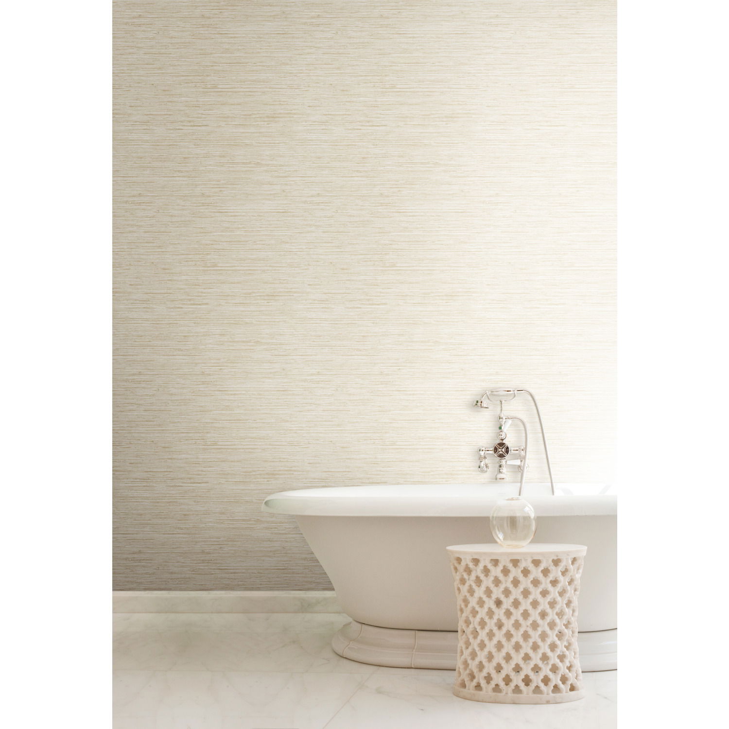 Grasscloth White Wallpaper large image 