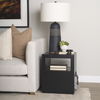 Vondra Matte Black Metal with Open Shelves Side table thumbnail 1