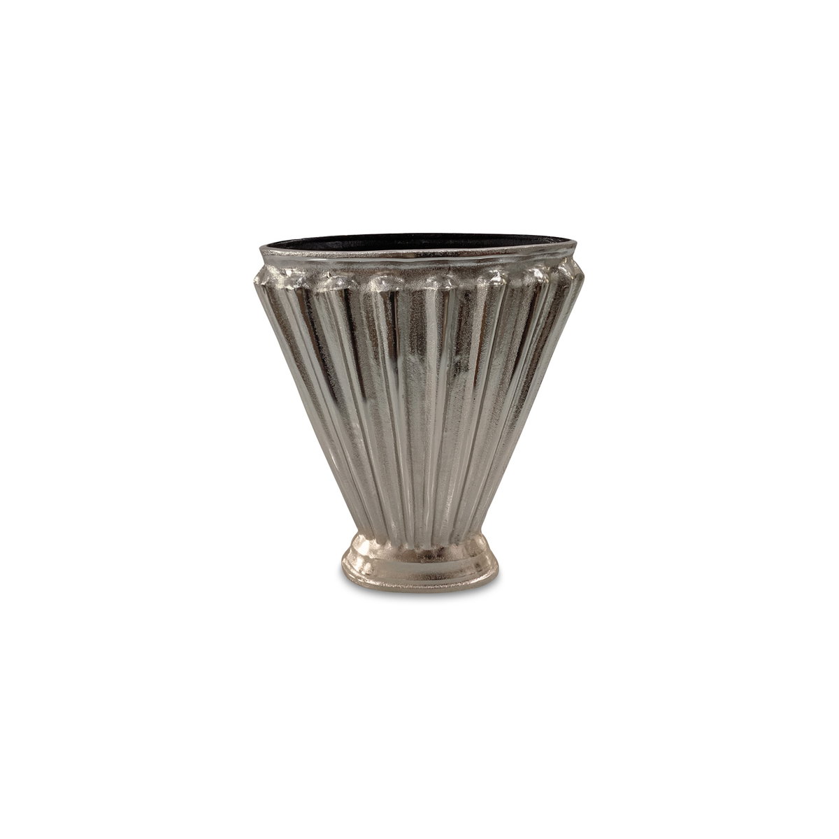 Jade Vase Aged Pewter Cast Aluminum, by Moe's Home, 13" width x 15" height x 6" depth View 1
