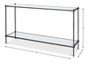 Hand Chased Iron Console Tble  Glass Top, by Sarreid, 1'4" length x 5' width x 2'9" height thumbnail 13