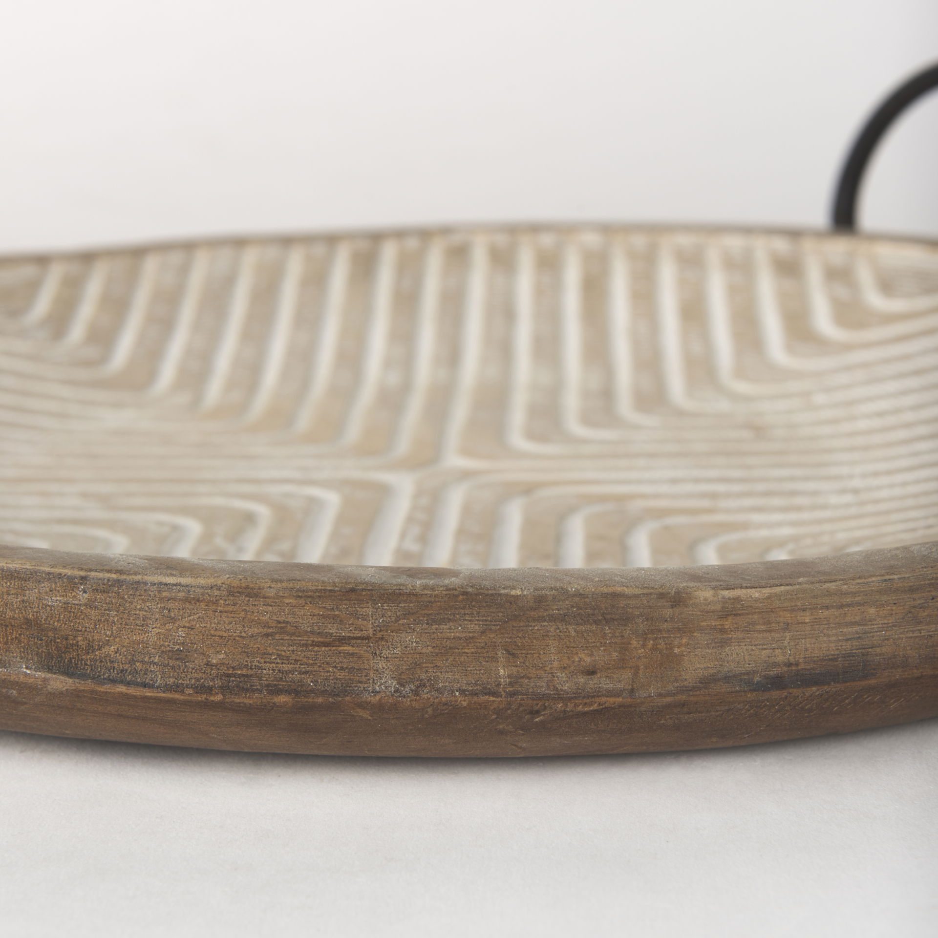 Jamila  Set of 2 Brown Wooden Tray large image 