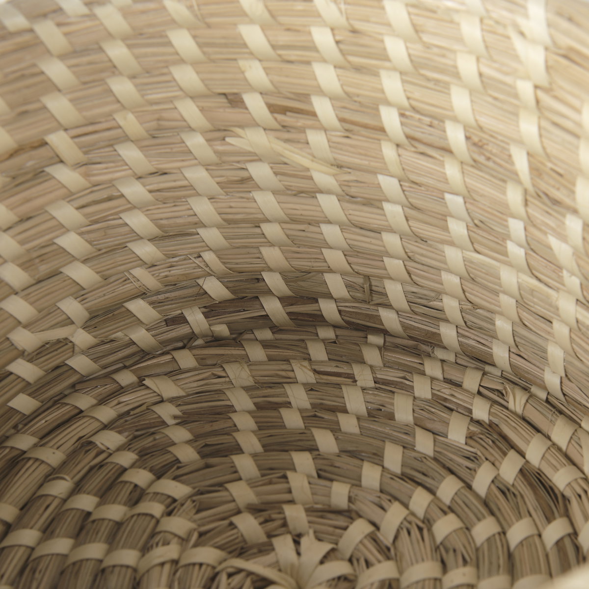 Kailini Set of 3 Nesting Seagrass & Palm Leaf Boxes with Lids, by Mercana, 13.39" length x 13.39" width x 8.27" height View 8