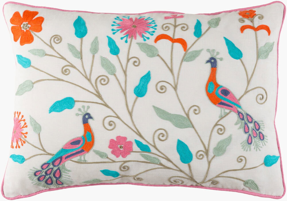 Mayura Lumbar Pillow, Decorative Pillow by Surya, 13" length x 19" width
