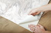 Oil & Marble White & Grey Peel & Stick Wallpaper, by York Wall, 20' length x 2'3" width x 0.02" depth thumbnail 6