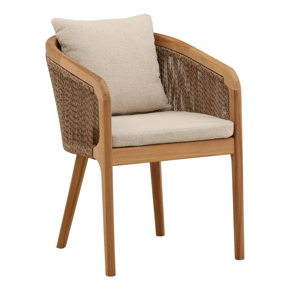 Cian Outdoor Dining Chair Sand, by Dovetail, 21.65" width x 30" height x 25.3" depth View 1