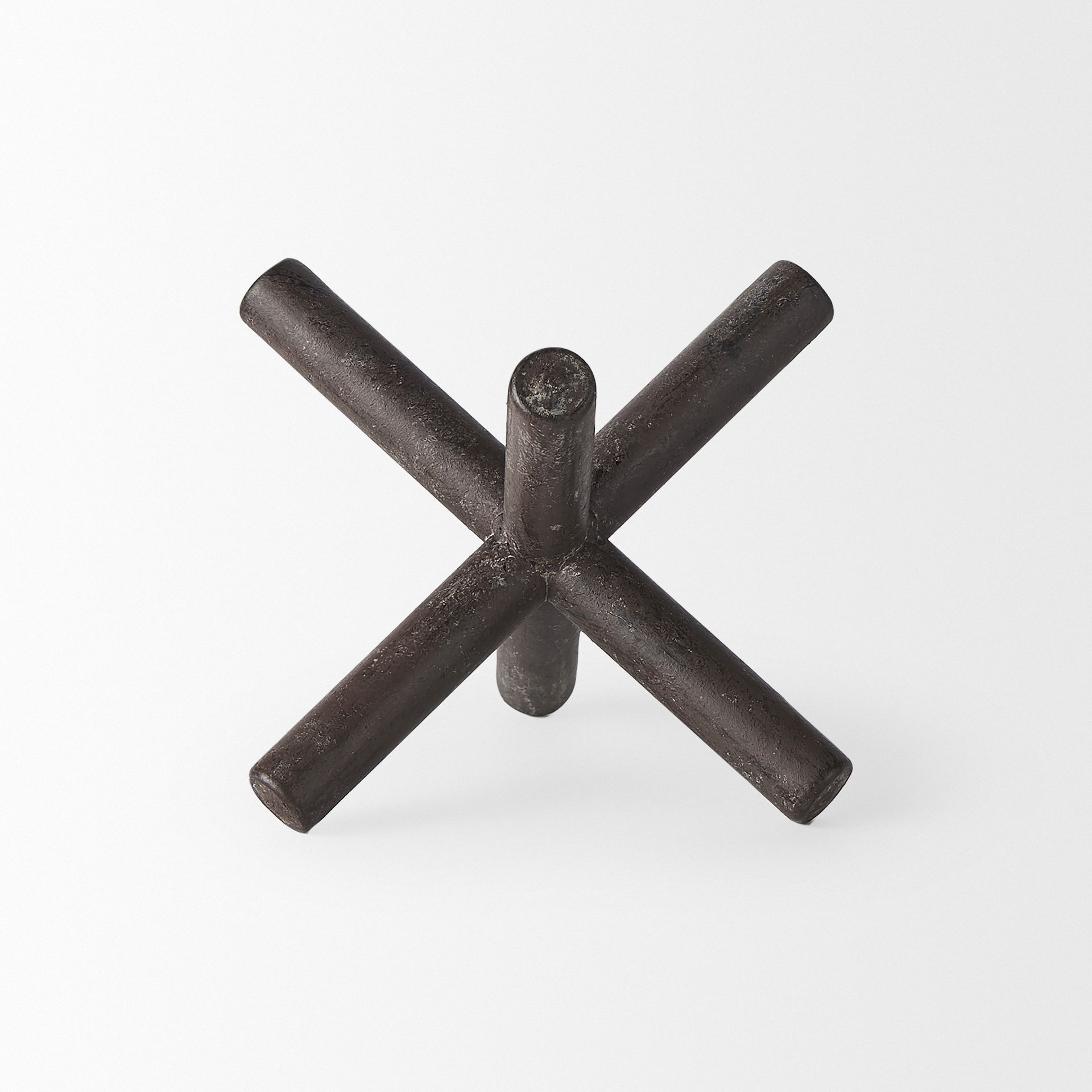 Astericks III (Small) 6L x 6W Brown Metal Decor Object large image 