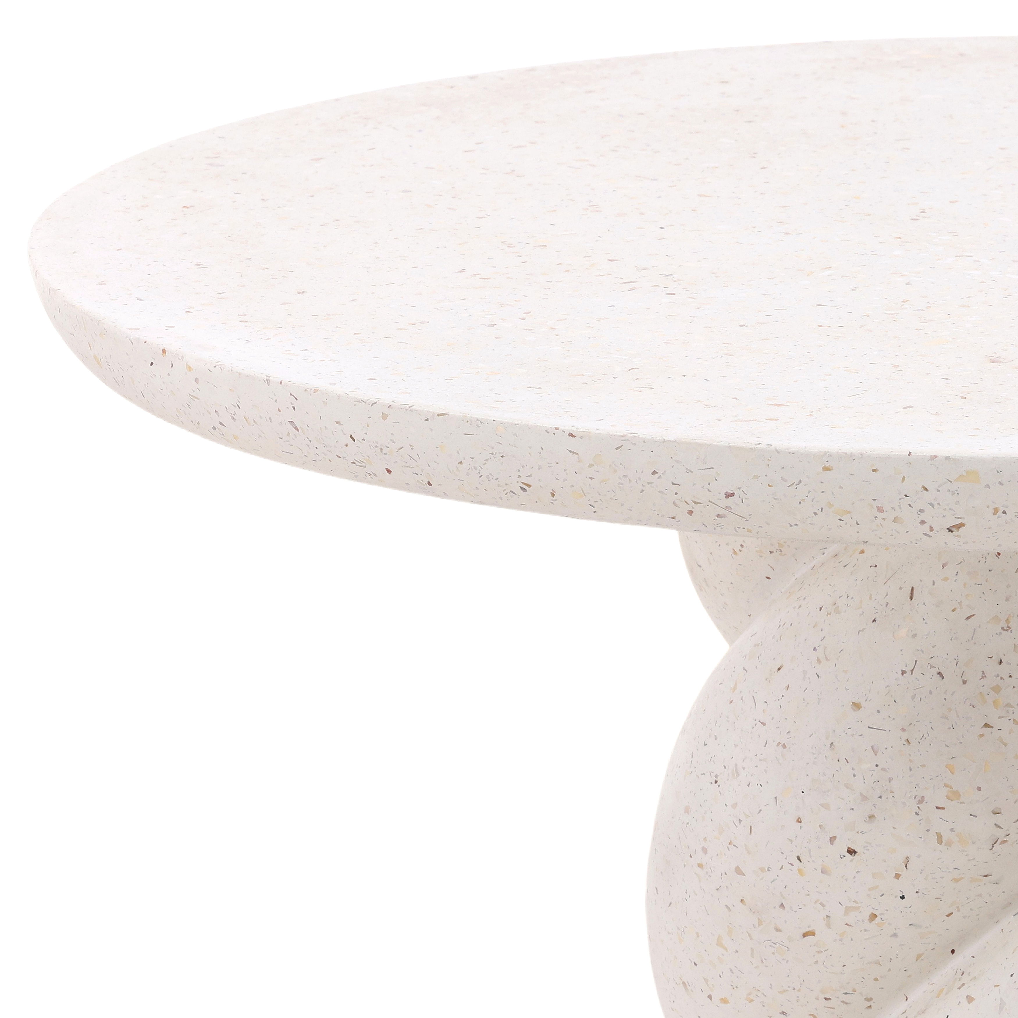 Nidia Outdoor Bistro Table Ivory, Dining Table by Dovetail, 35.25" width x 30" height x 35.25" diameter x 35.25" depth View 2