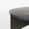 Reinhold III Black Marble Top Iron Coffee Table, by Mercana, 49" length x 49" width x 17.75" height thumbnail 9