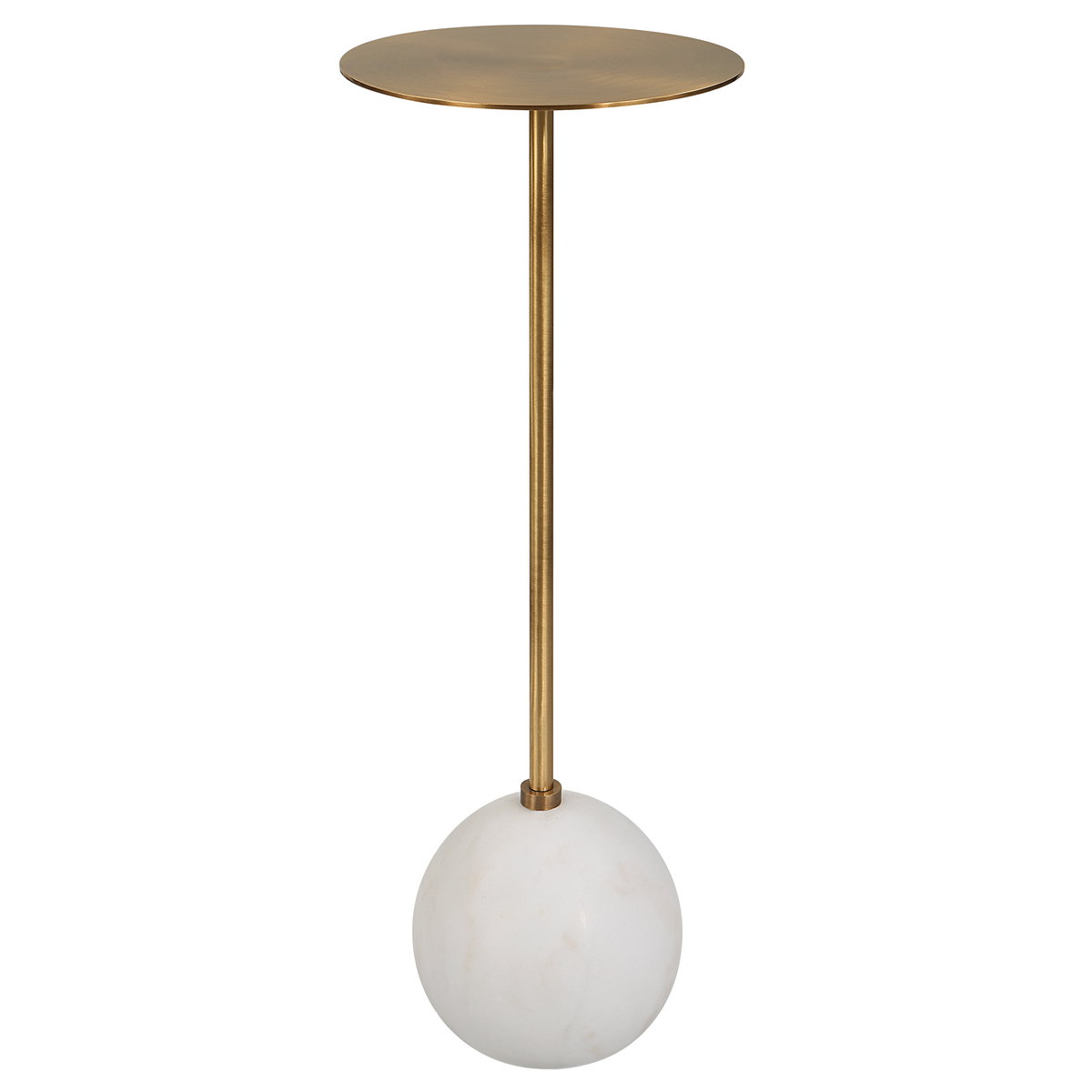 Gimlet White Drink Table, Furniture by Uttermost, 8.5" width x 22" height x 8.5" depth View 1