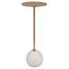 Gimlet White Drink Table, by Uttermost, 8.5" width x 1'10" height x 8.5" depth thumbnail 1