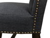 Black High Back Dining Chair, by Sarreid, 21" length x 26" width x 46" height thumbnail 6