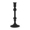 Haute Medium Matte Black Blown Glass Candlestick, Candles & Candle Holder by Mercana, 4.06" length x 4.06" width x 10.24" height thumbnail 1
