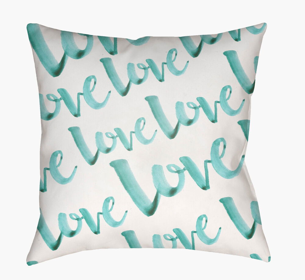 Love Accent Pillow, Decorative Pillow by Surya, 18" length x 18" width