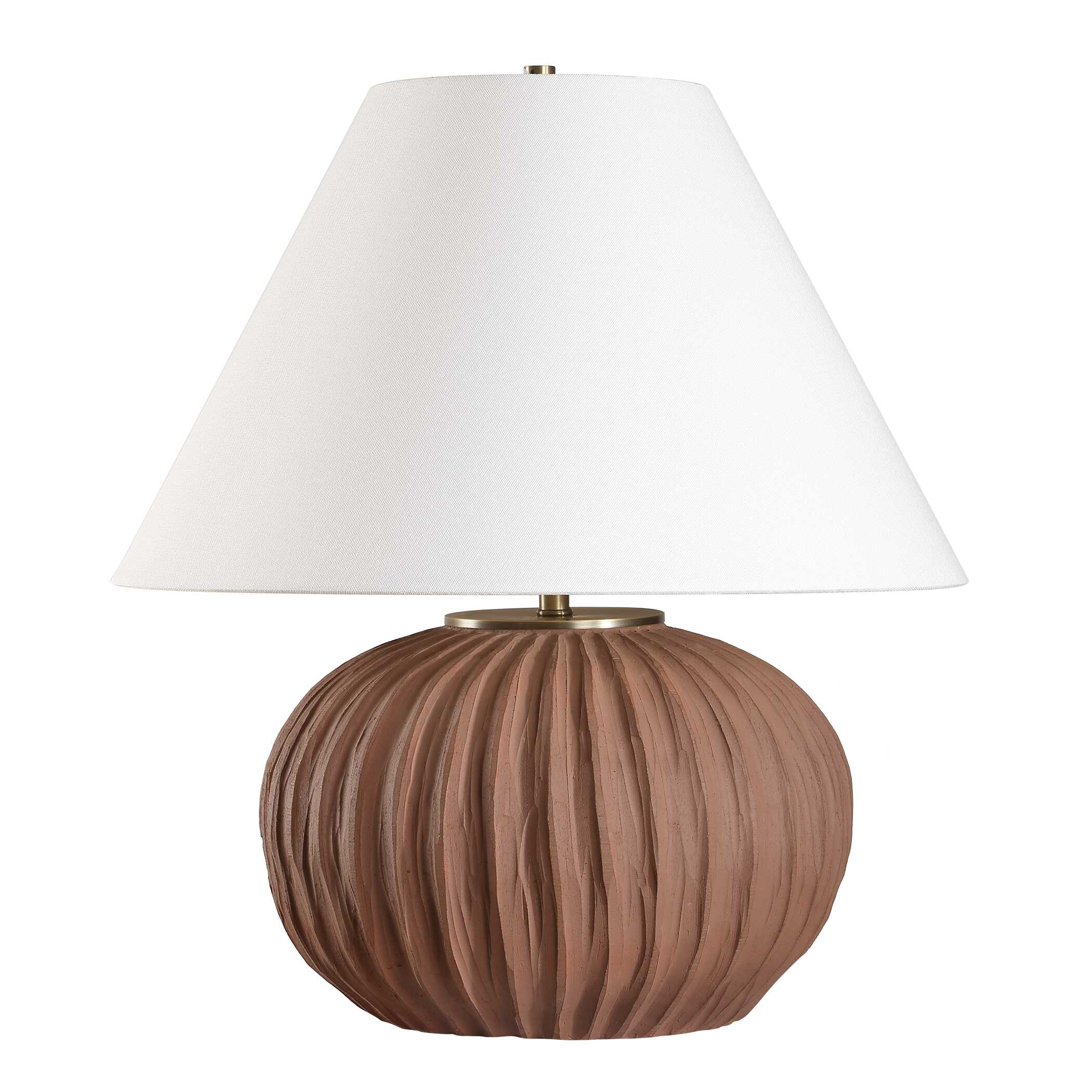 Keoghan Terracotta Table Lamp, by Uttermost, 20" width x 22" height x 20" depth View 5