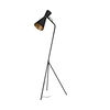 Eris III (58.3'H) Black/Brass Metal Cone Shade Floor Lamp, by Mercana, 20.08" length x 17.72" width x 58.27" height thumbnail 1