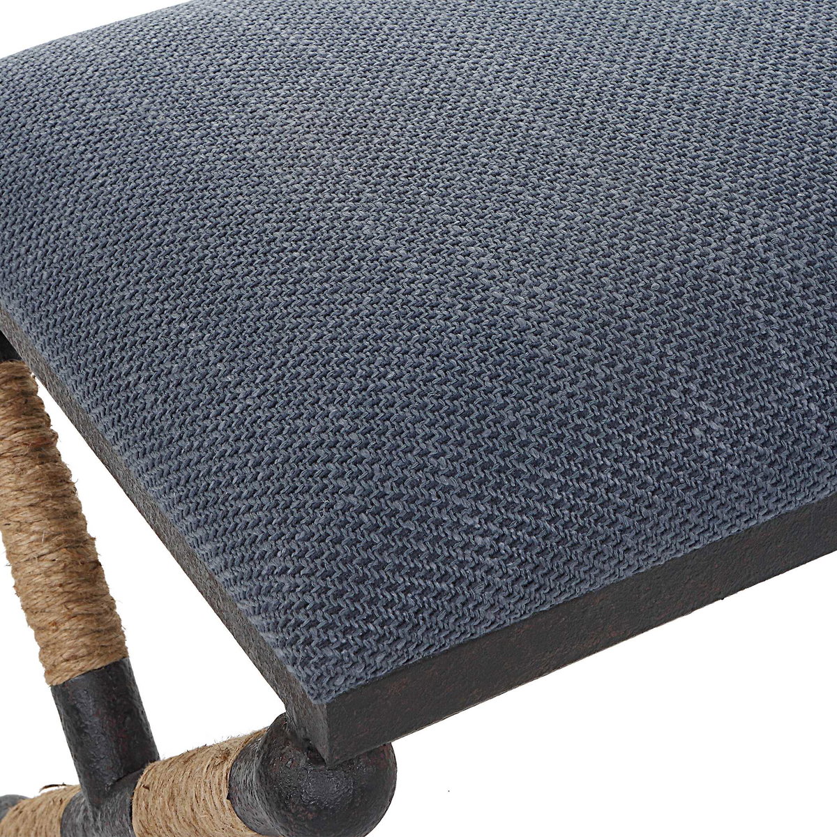 Firth Rustic Navy Bench, Benche by Uttermost, 47.75" width x 21.25" height x 16.25" depth View 8