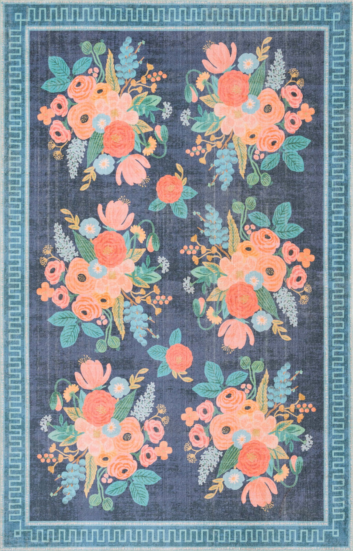Rifle Paper Co. x Loloi Jardin Rug, 5'4" length x 7'6" width View 1