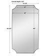 Lennox Black Scalloped Corner Mirror thumbnail 2