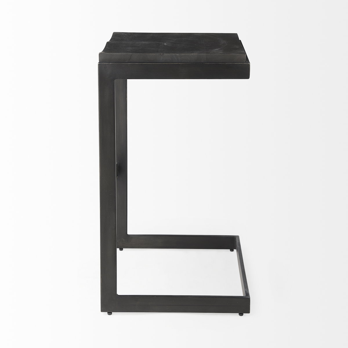 Kiran Backless 30in Seat Bar Stool | Black Wood with Black Metal, Counter & Bar Stool by Mercana, 17" length x 17" width x 30" height View 4