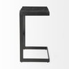 Kiran Backless 30in Seat Bar Stool | Black Wood with Black Metal, Counter & Bar Stool by Mercana, 17" length x 17" width x 30" height thumbnail 4