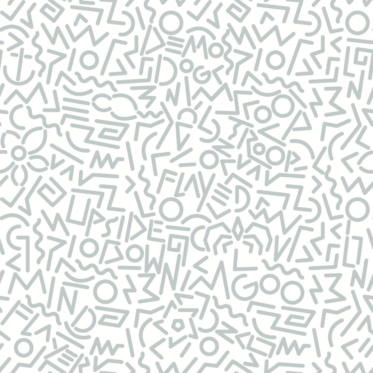 Stranger Things Doodles Grey Peel & Stick Wallpaper, by York Wall, 18'10.8" length x 1'6" width x 0.02" depth