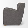 Dunstan Accent Chair Upholstered Gray Twill Fabric and Medium Brown Wood Feet thumbnail 3