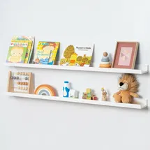 Online Designer Nursery Melpomeni 2 Piece Solid Wood Floating Shelf for Wall