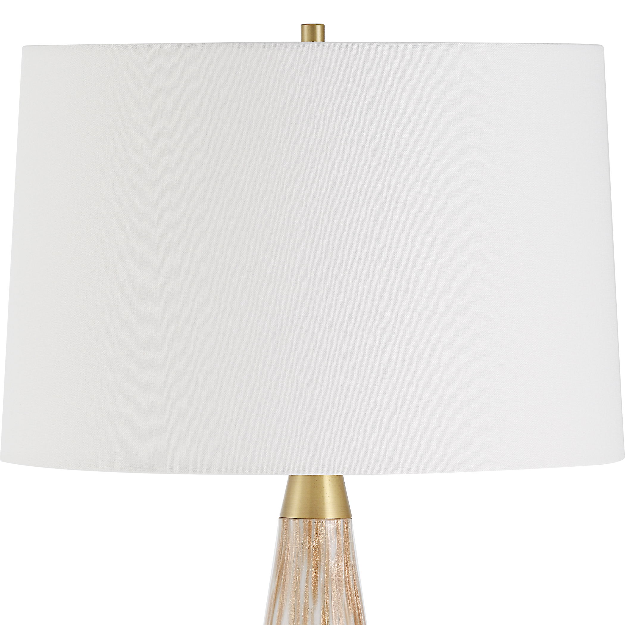 Lyra White & Gold Table Lamp large image 