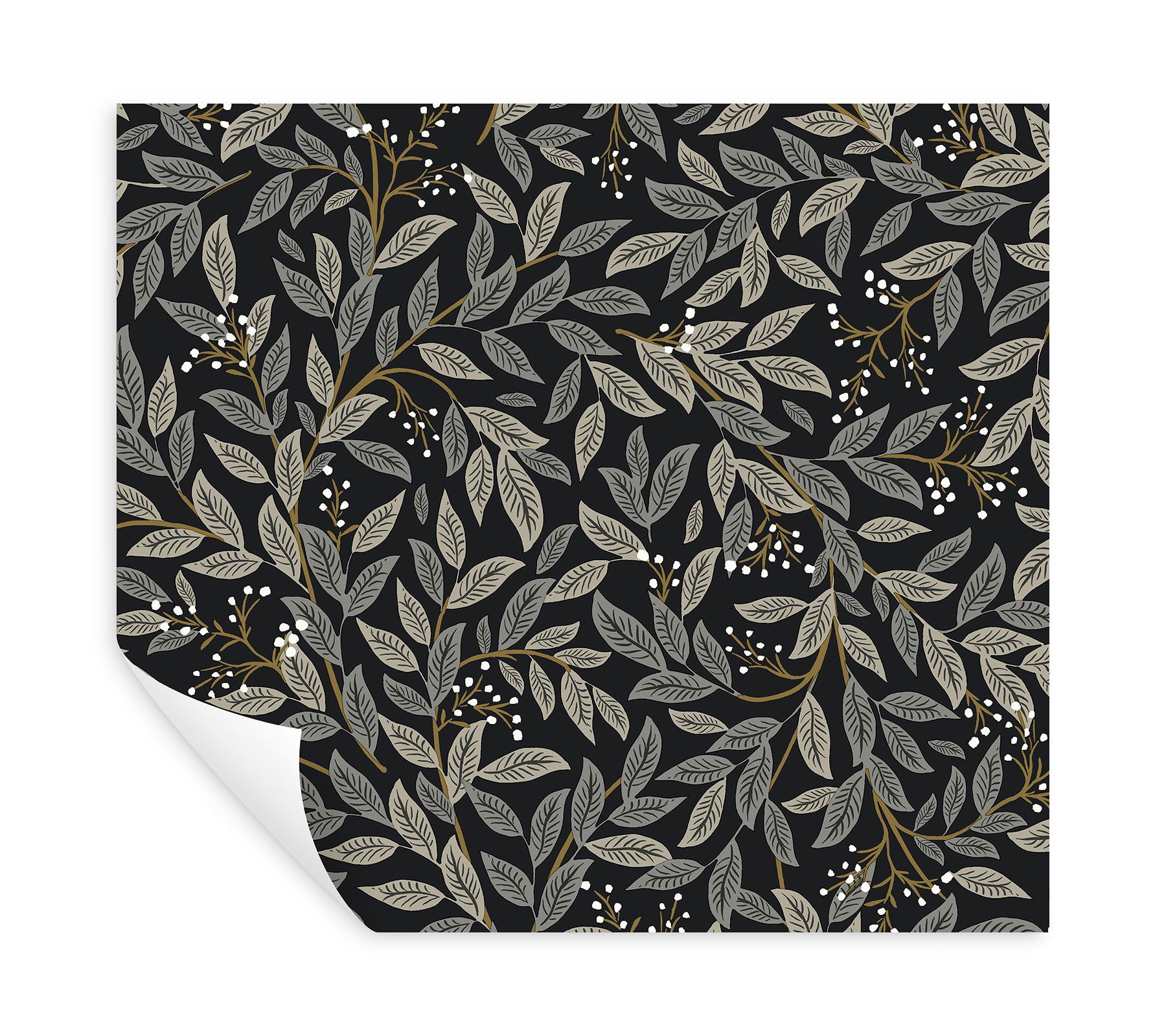 Willowberry Black Peel & Stick Wallpaper Willowberry Black Peel & Stick Wallpaper large image