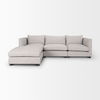 Halston 4 Piece (with 1 x Ottoman) Light Grey Chaise Sofa Set thumbnail 2