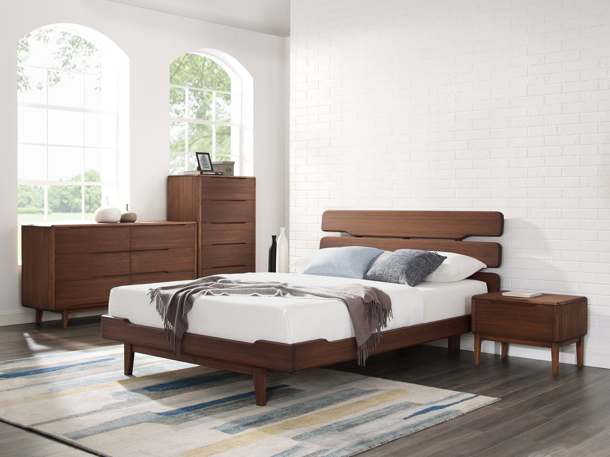 Currant Six Drawer Double Dresser, Oiled Walnut, by Greenington, 19" length x 64" width x 34.25" height View 8