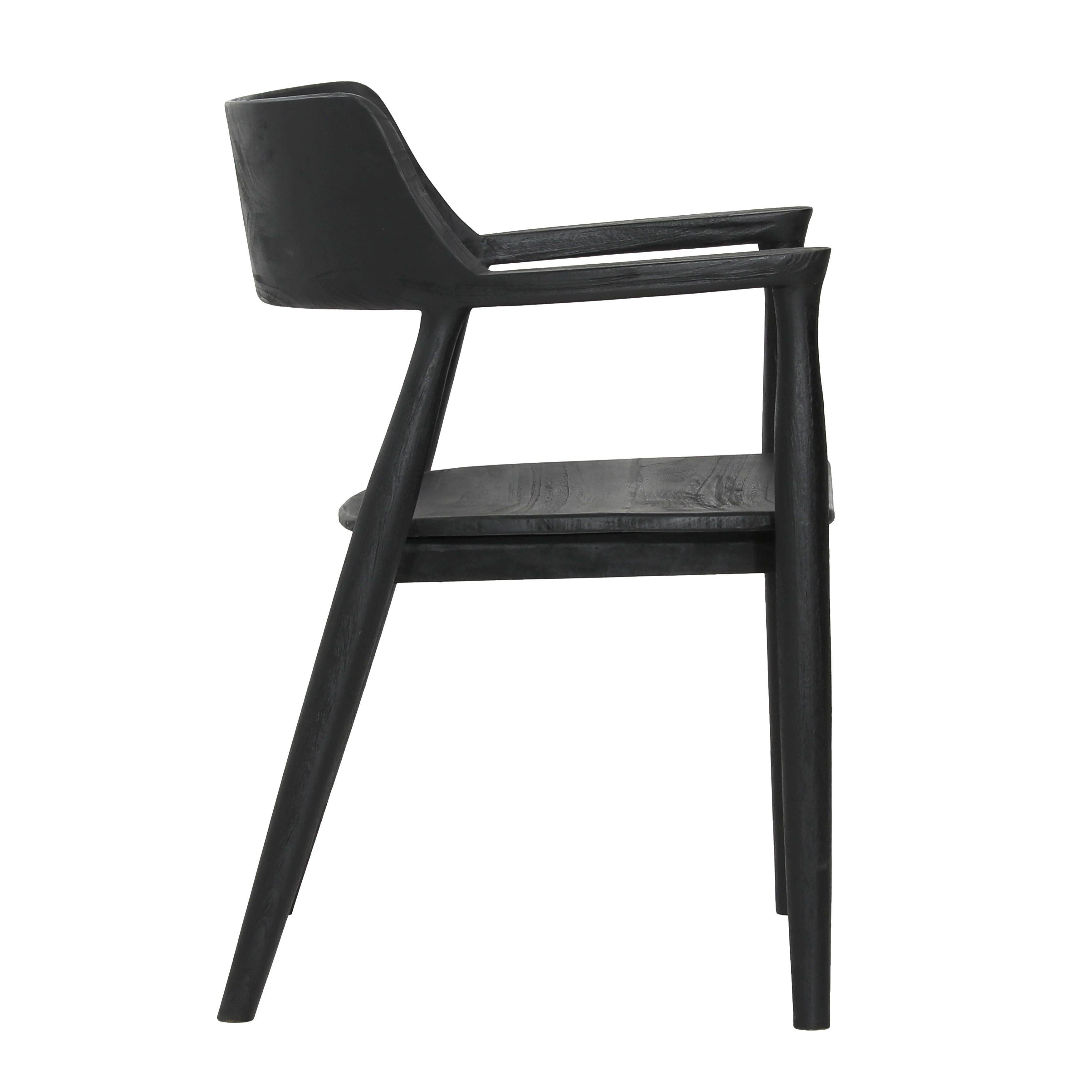 Stafford Dining Chair Black, by Dovetail, 22.83" width x 31.25" height x 21.88" depth View 3