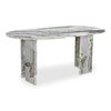 Celia Oval Dining Table Green Onyx Marble, by Moe's Home, 72" width x 30" height x 40" depth thumbnail 2