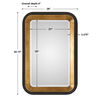 Niva Metallic Gold Wall Mirror, by Uttermost, 28" width x 42.13" height x 4" depth thumbnail 3