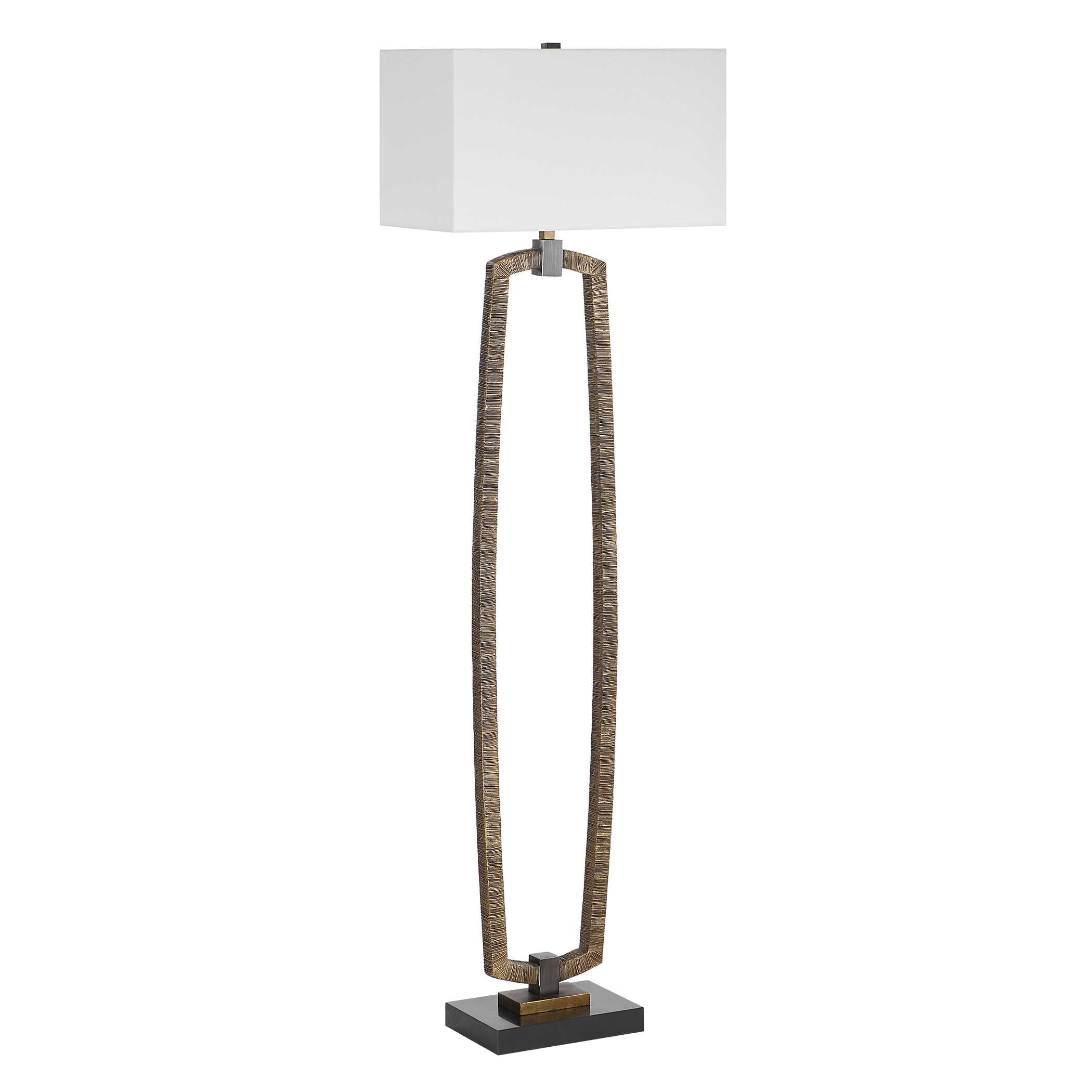 Relic Gold Floor Lamp, by Uttermost, 19" width x 63.5" height x 11" depth View 5